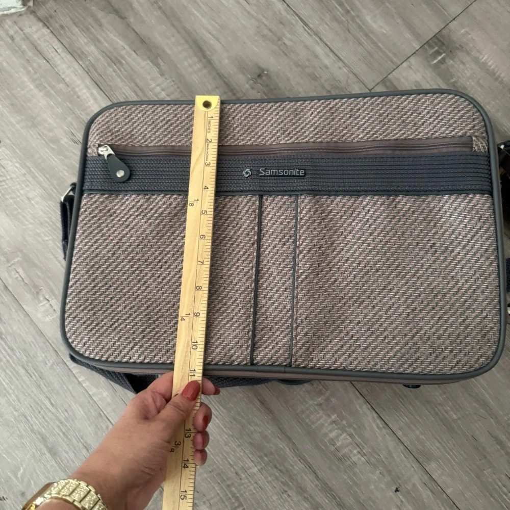 Samsonite Silhouette 4 Vintage Luggage Set of Two 1987 Brown Tweed